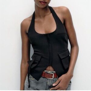 NWT Zara Pocket Halter Tank blogger fav Top - XS
- Black size S